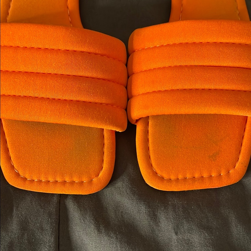 Vibrant Orange 11/43 Slide Sandals - Picture 3 of 8